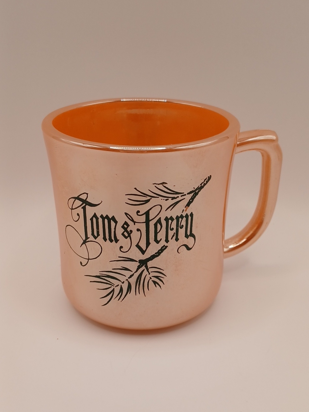 Single Tom & Jerry Peach Lustre Fire King Mug Cup
